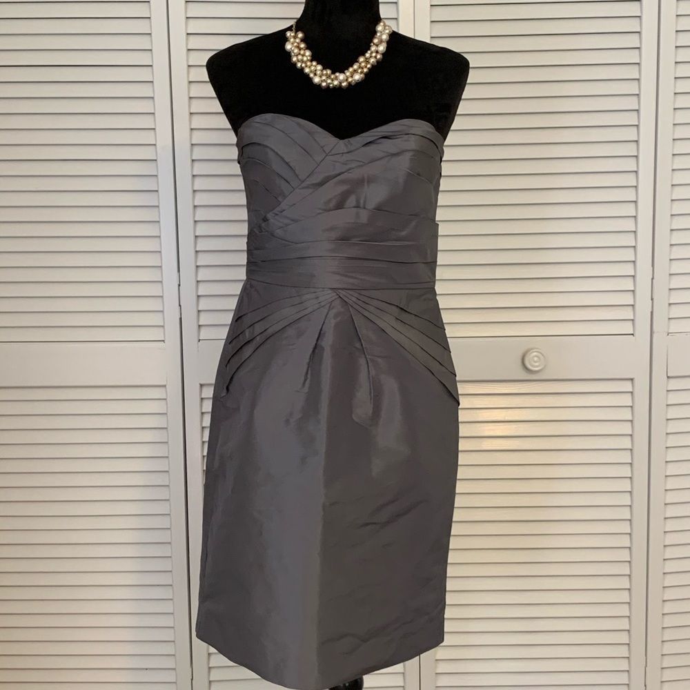 BNWT’s Silver/Grey strapless Monogram dress